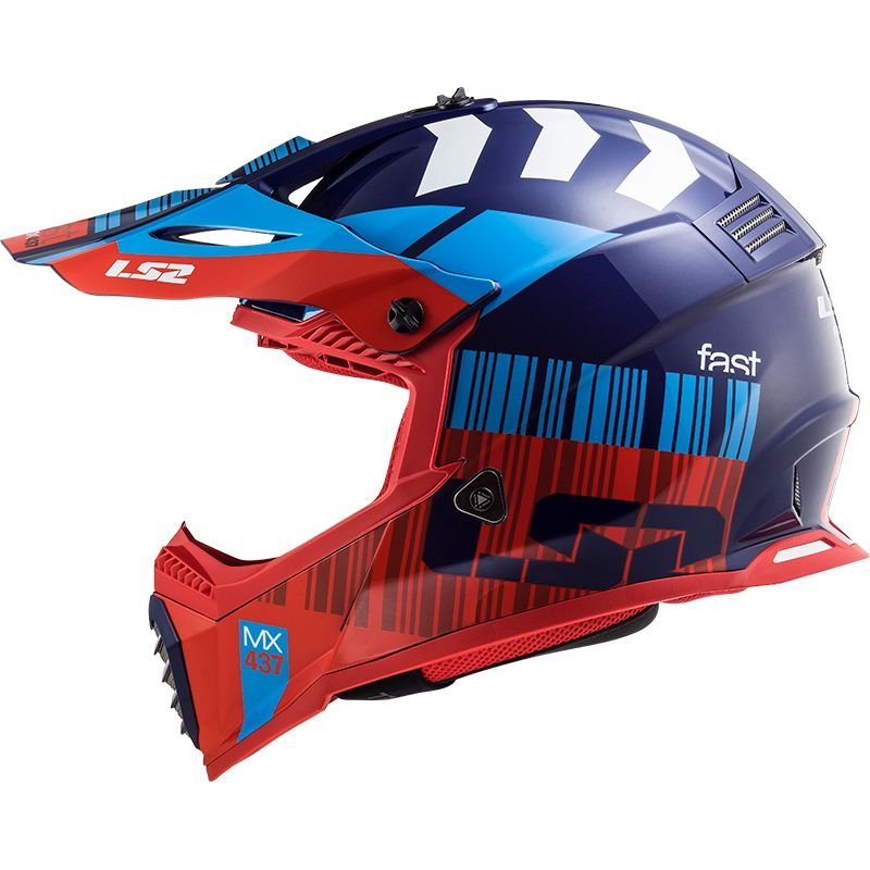 Piloto de motocross profissional com capacete e roupa de proteção