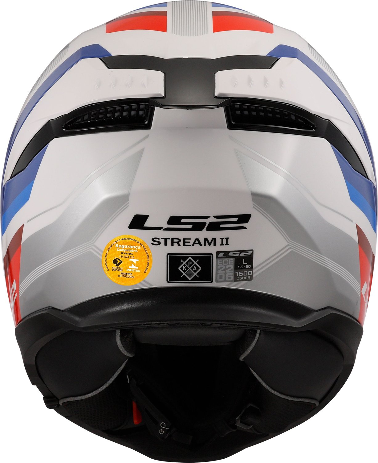 Capacete LS2 Stream II FF808 Vintage Wht/Red/Blue
