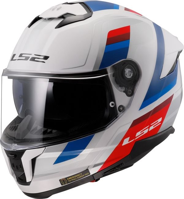 Capacete LS2 Stream II FF808 Vintage Wht/Red/Blue