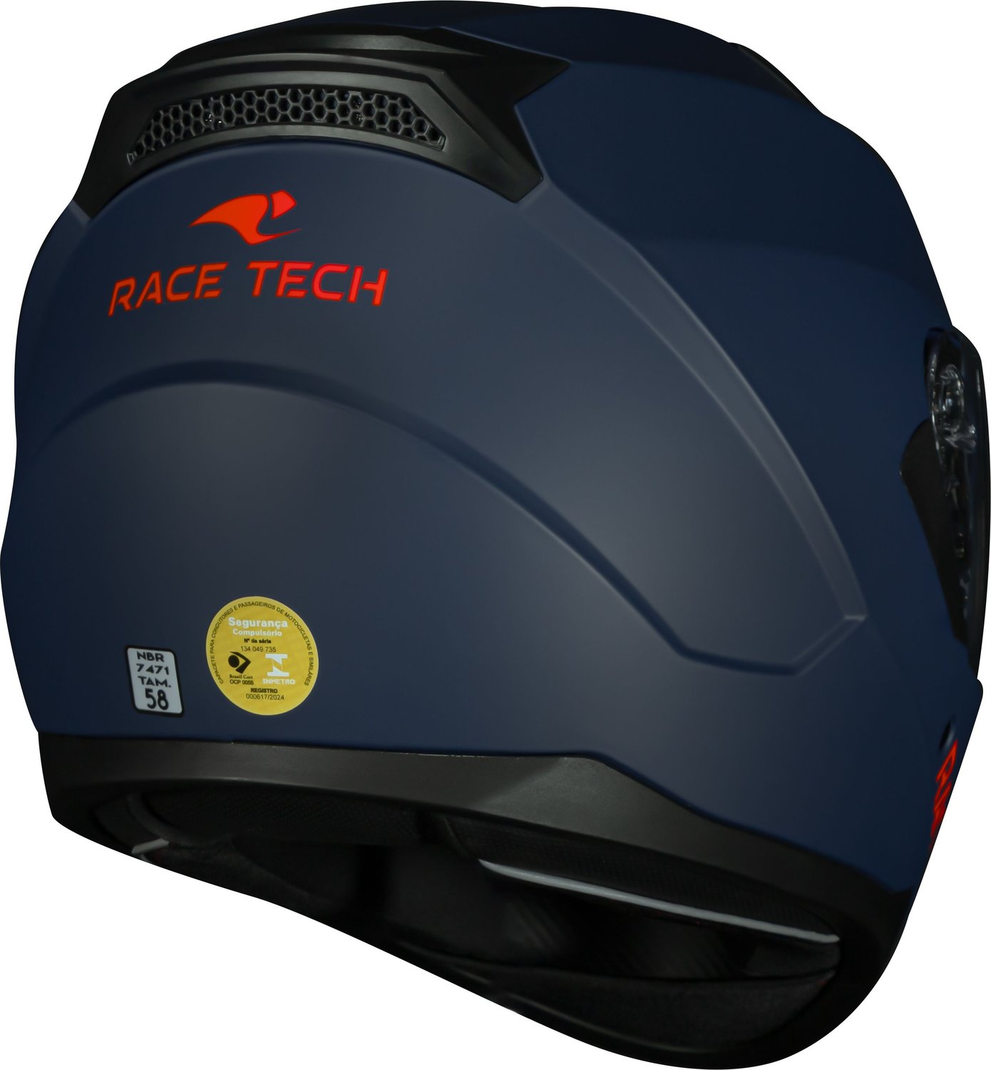 Capacete Race Tech Sector Monocolor Azul Fosco
