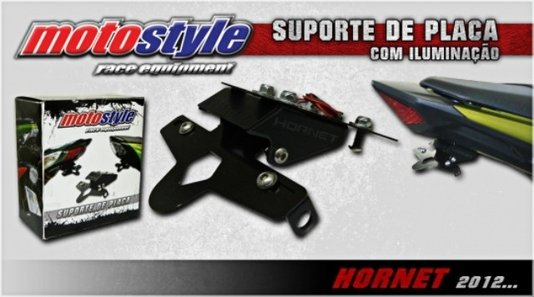 Suporte Placa CB 600F/Hornet 12/14 Dobrável Motostyle