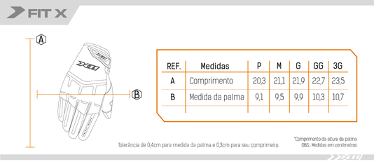 Luva X11 Fit X Masculina