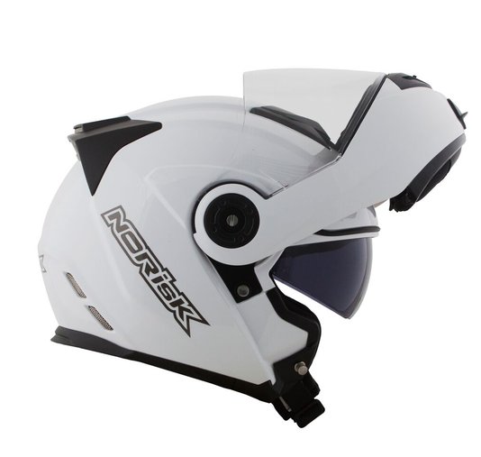 Capacete Norisk Route FF345 Escamoteável Branco