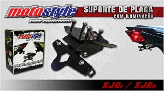 Suporte Placa XJ-6 09/17 Dobrável Motostyle