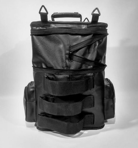 Bolsa Traseira Front Side Ref. 821 p/ Sissybar c/ Capa Chuva