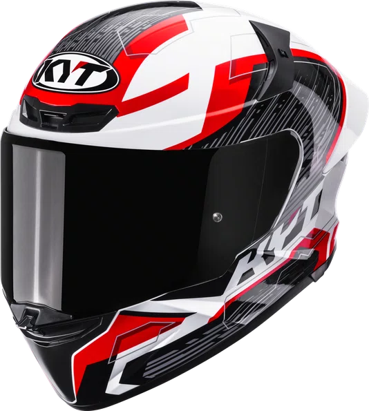 Capacete KYT TT Revo Speeding White/Red