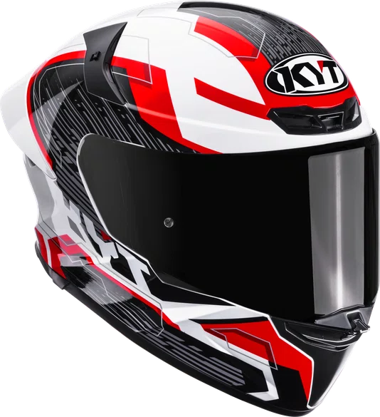 Capacete KYT TT Revo Speeding White/Red