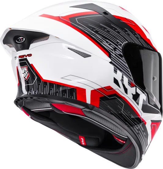 Capacete KYT TT Revo Speeding White/Red