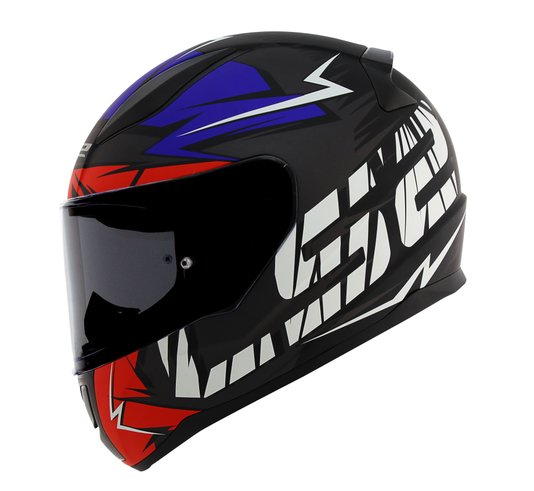 Capacete LS2 FF353 Rapid Cromo Matte BLK/Red/Blue