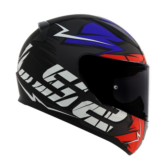 Capacete LS2 FF353 Rapid Cromo Matte BLK/Red/Blue