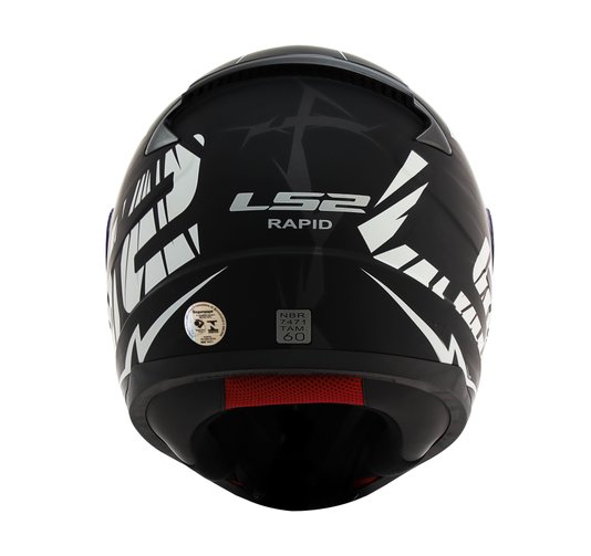 Capacete LS2 FF353 Rapid Cromo Matte BLK/Red/Blue