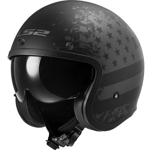 Capacete LS2 OF599 Spitfire Black Flag Fosco