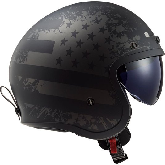 Capacete LS2 OF599 Spitfire Black Flag Fosco
