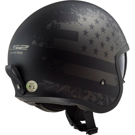 Capacete LS2 OF599 Spitfire Black Flag Fosco