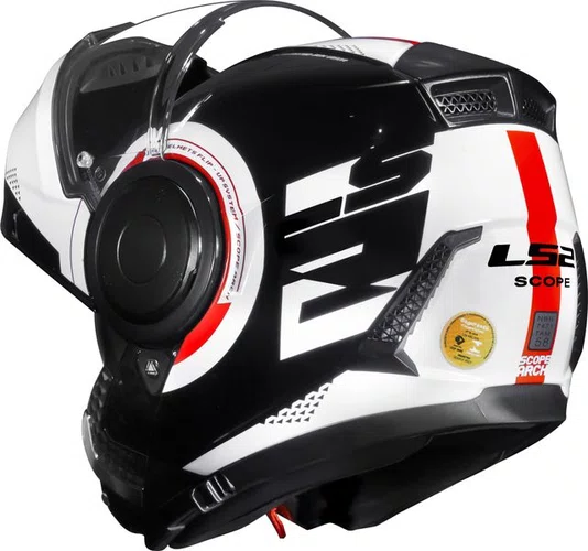 Capacete LS2 Scope FF902 Arcxh Blk/Wht/Red