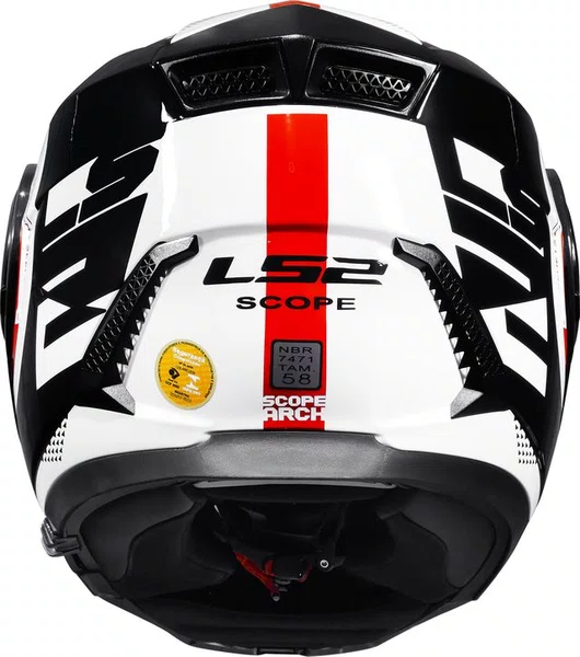 Capacete LS2 Scope FF902 Arcxh Blk/Wht/Red