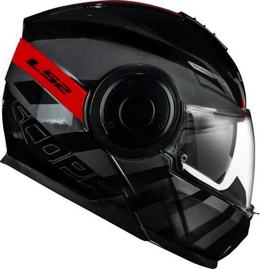 Capacete LS2 Scope FF902 Escamoteável Hamr Blk/Red