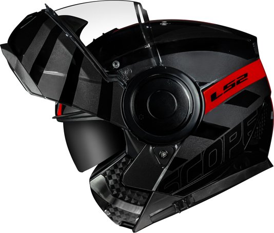 Capacete LS2 Scope FF902 Escamoteável Hamr Blk/Red