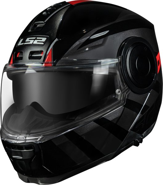 Capacete LS2 Scope FF902 Escamoteável Hamr Blk/Red