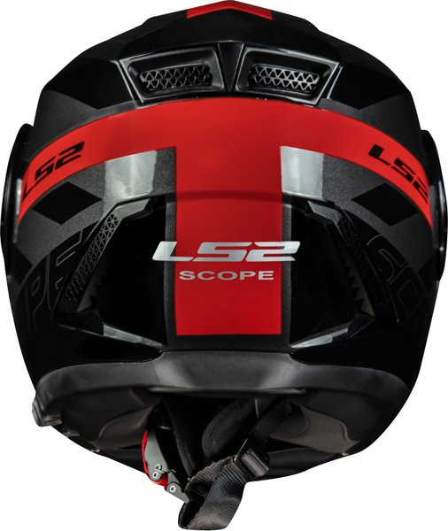Capacete LS2 Scope FF902 Escamoteável Hamr Blk/Red