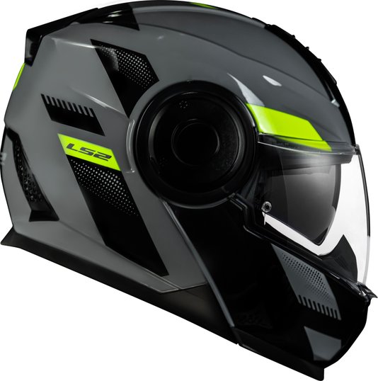 Capacete LS2 Scope FF902 Escamoteável Max Blk/Hv/Yellow Fluor