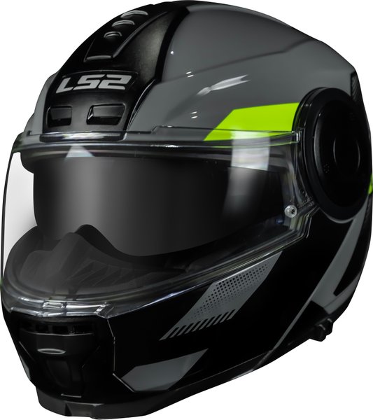 Capacete LS2 Scope FF902 Escamoteável Max Blk/Hv/Yellow Fluor
