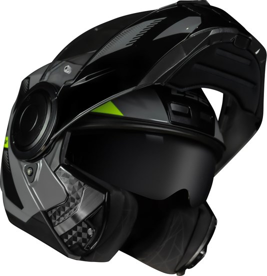 Capacete LS2 Scope FF902 Escamoteável Max Blk/Hv/Yellow Fluor