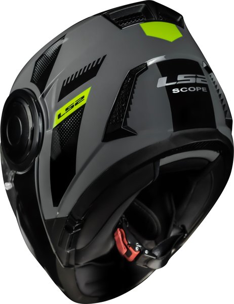 Capacete LS2 Scope FF902 Escamoteável Max Blk/Hv/Yellow Fluor