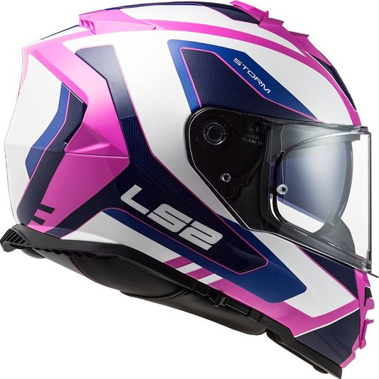 Capacete LS2 Storm FF800 Techy Wht/Pink