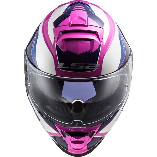 Capacete LS2 Storm FF800 Techy Wht/Pink