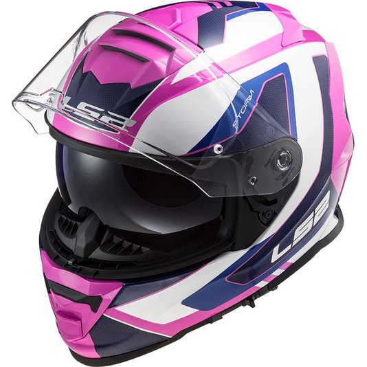 Capacete LS2 Storm FF800 Techy Wht/Pink
