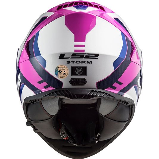 Capacete LS2 Storm FF800 Techy Wht/Pink