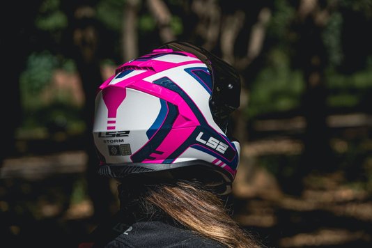 Capacete LS2 Storm FF800 Techy Wht/Pink