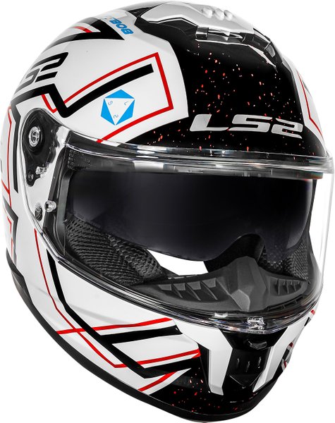 Capacete LS2 Stream II FF808 Maze Wht/Blk
