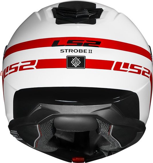 Capacete LS2 Strobe II FF908 Escamoteável Autox Wht/Red