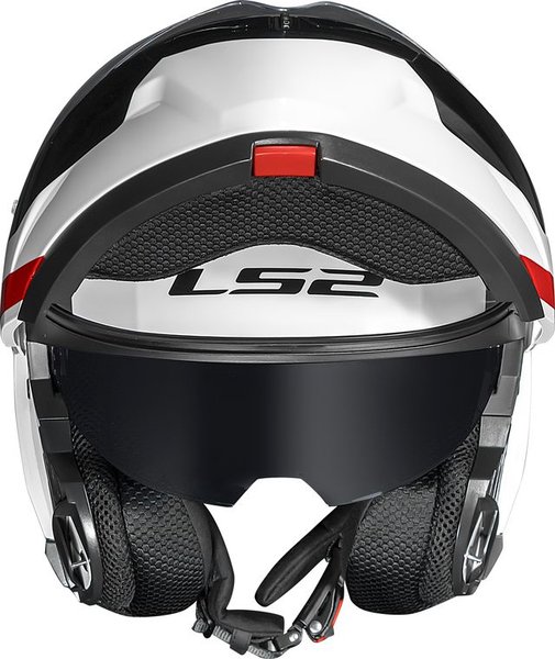 Capacete LS2 Strobe II FF908 Escamoteável Autox Wht/Red