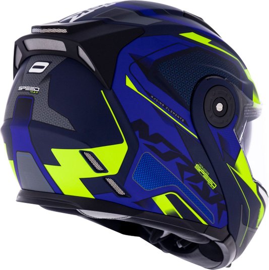Capacete Norisk FF345 Speedmax Fosco Blue/HV Yellow