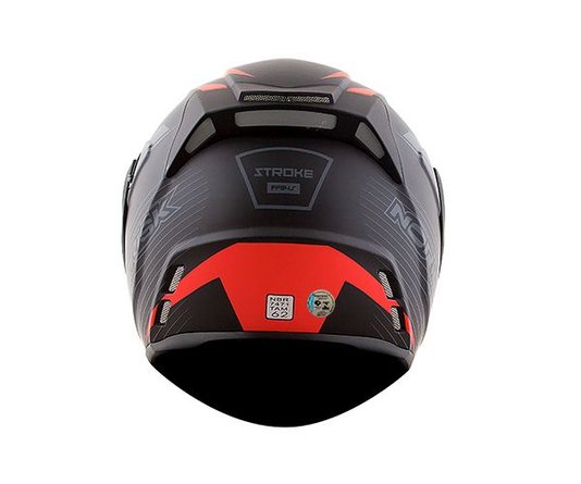 Capacete Norisk Route FF345 Stroke Preto Fosco/Vermelho