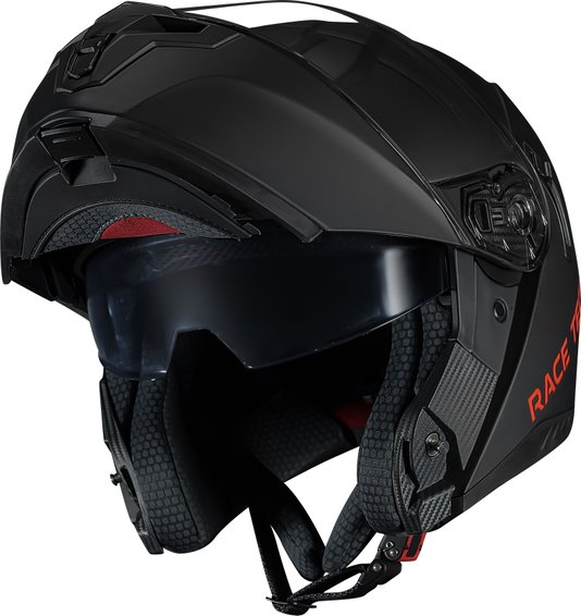 Capacete Race Tech Signal Escamoteável Preto Fosco
