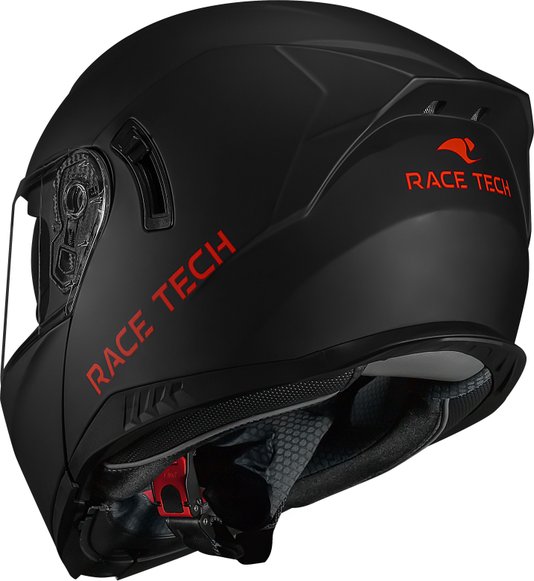 Capacete Race Tech Signal Escamoteável Preto Fosco