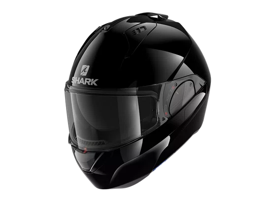 Capacete Shark Evo ES Escamoteável Blank Preto Brilhoso