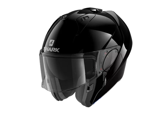 Capacete Shark Evo ES Escamoteável Blank Preto Brilhoso