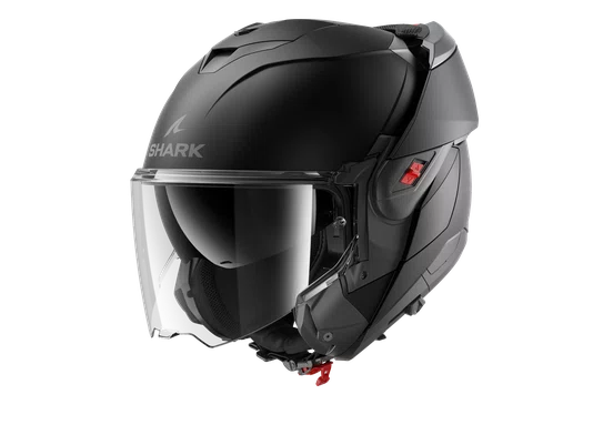 Capacete Shark OXO Escamoteável Blanl KMA Preto Fosco