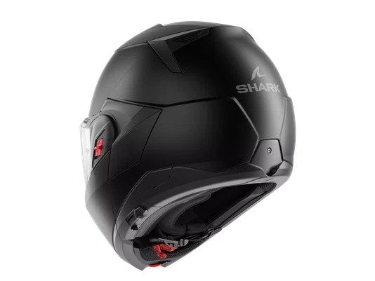 Capacete Shark OXO Escamoteável Blanl KMA Preto Fosco