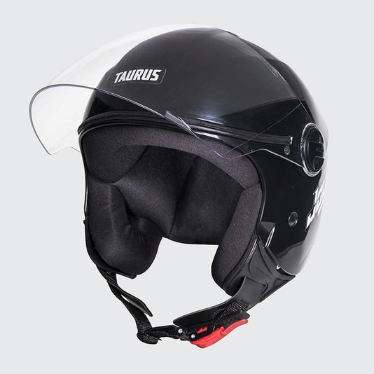 Capacete Taurus Joy 23 Aberto Preto Brilho