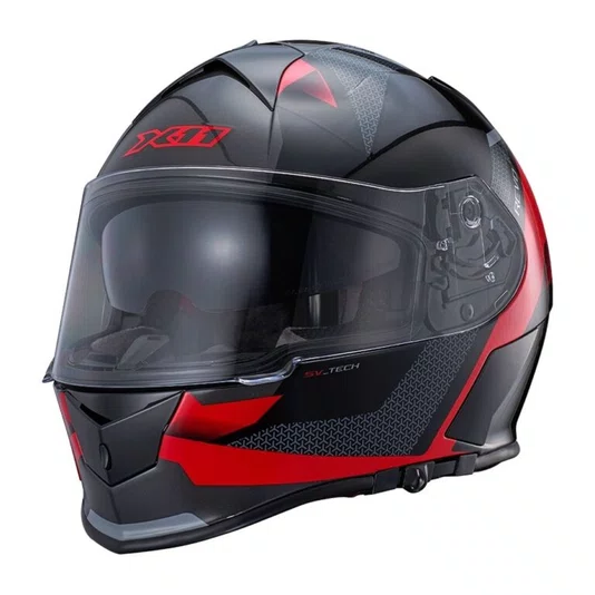 Capacete X11 Revo Vision SV Preto/Vermelho Capacete X11 Revo Vision SV Preto/Vermelho
