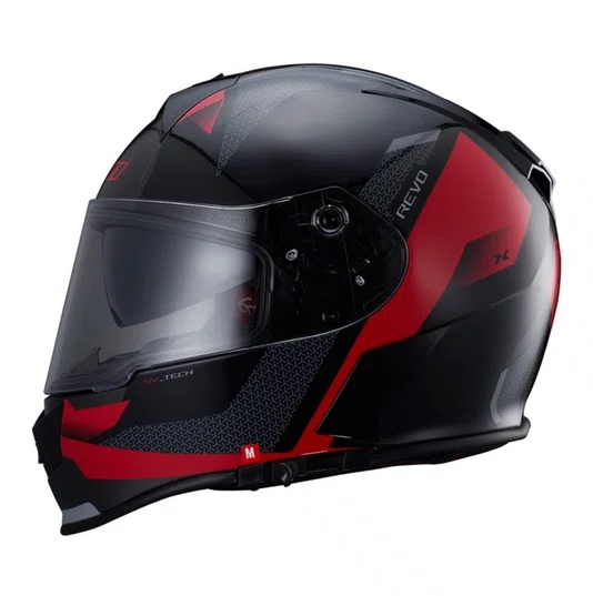 Capacete X11 Revo Vision SV Preto/Vermelho