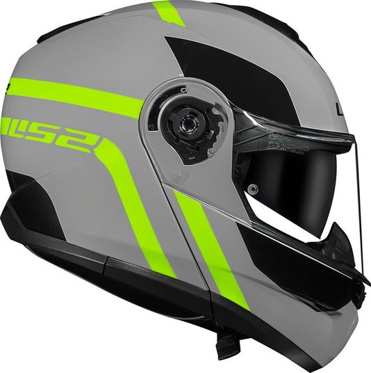 Capacete LS2 Strobe II FF908 Escamoteável Autox Grey/HV/Yellow