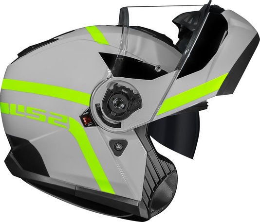 Capacete LS2 Strobe II FF908 Escamoteável Autox Grey/HV/Yellow