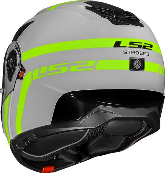 Capacete LS2 Strobe II FF908 Escamoteável Autox Grey/HV/Yellow